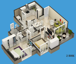 Rutu City Thane 2BHK Plan